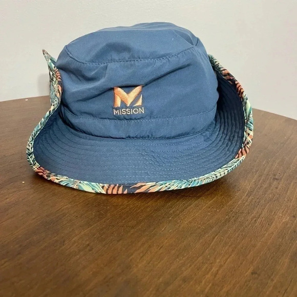 Mission Navy and Orange Cooling Bucket Hat - Picture 1 of 10
